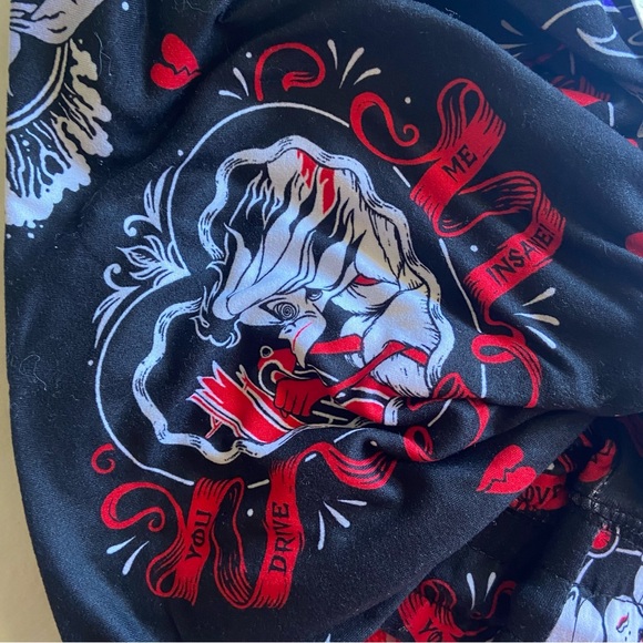 Womens Jogger Pajama Pants Disney Villians Ursula Maleficent Cruella Deville - Picture 4 of 9